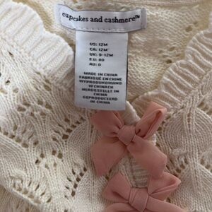 cupcakes & cashmere Cream Sweater with Pink Accents